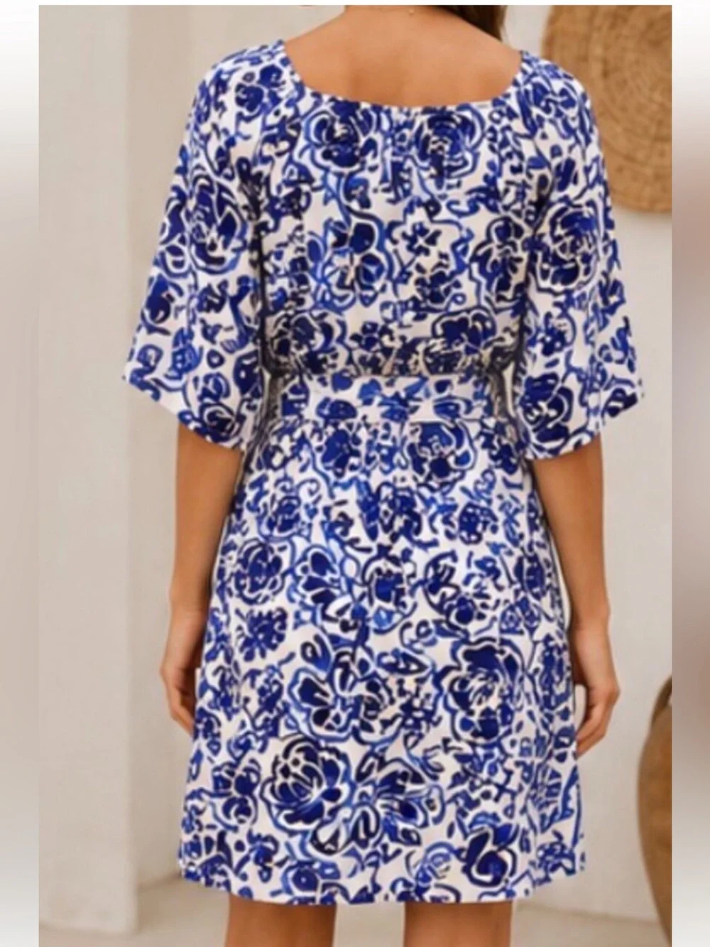 Free Assembly Linen Blend Mini Dress
